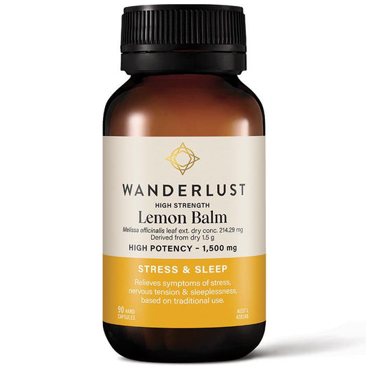 Wanderlust High Strength Lemon Balm - 90 Capsules-Auzzi Store