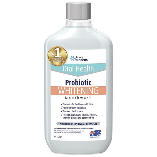 Henry Blooms Probiotic Whitening Mouthwash 375ml