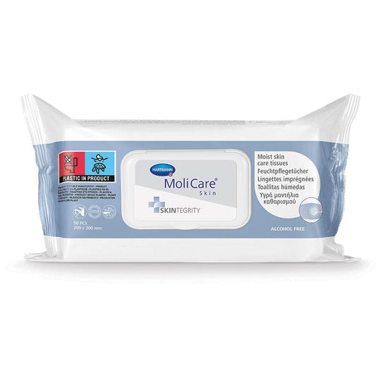 Molicare Skin Cleanse Tissue Wipes 50 Pieces - Gentle Cleansing