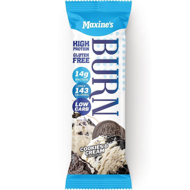 Maxine's Burn Bar - Cookies & Cream (40g) - Tasty Protein Snack - Auzzi Store