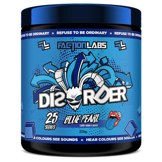 Faction Labs Disorder Blue Pearl Candy Bomb 225g - Energizing Workout Companion