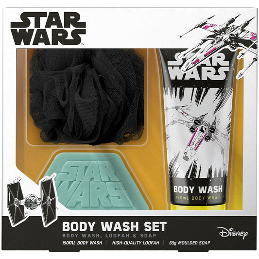 Star Wars Body Wash Gift Set – 150ml, 65g Soap Bar & Loofah