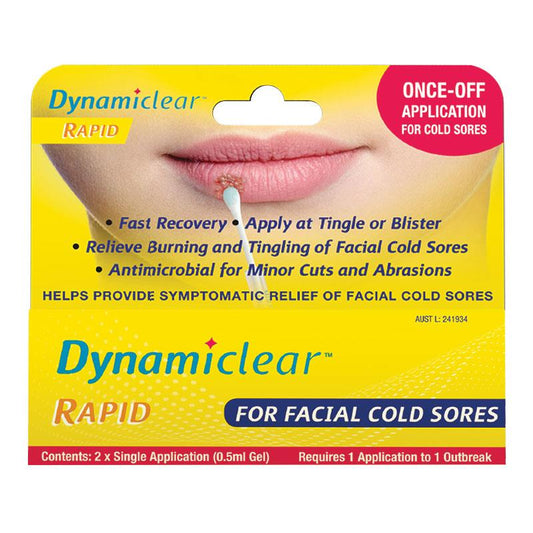 Dynamiclear Rapid Cold Sore Treatment 2 x 0.65g - Fast Relief for Cold Sores