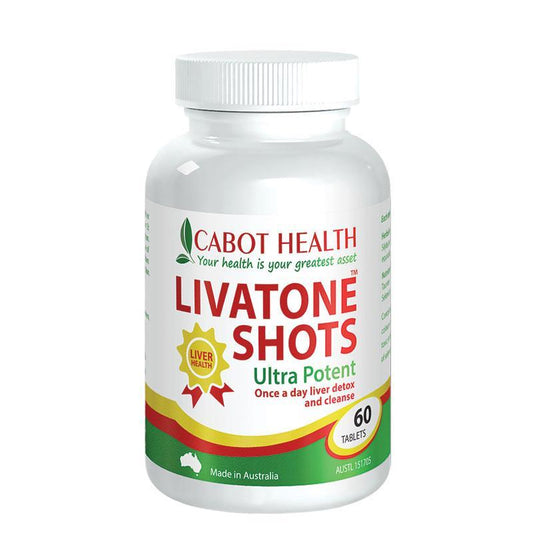 Cabot Health LivaTone Shots - 60 Tablets for Natural Detox-Auzzi Store