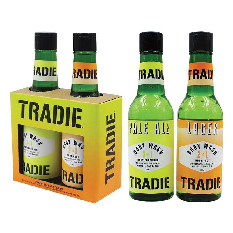 Tradie Beer Men's 2-Piece Body Wash Set – 3-in-1 Body, Face & Hair