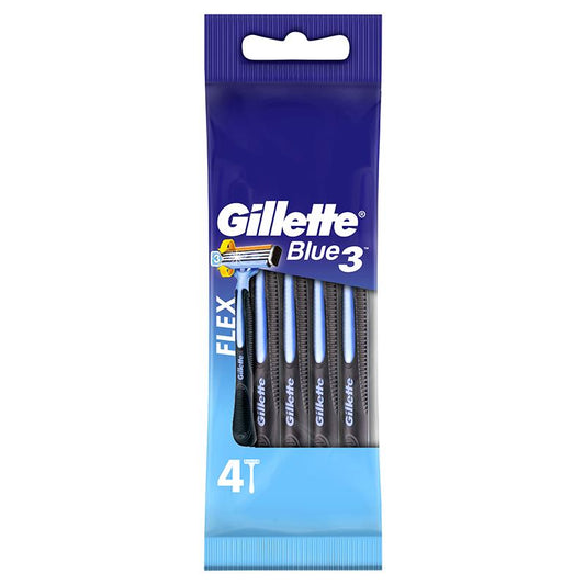 Gillette Blue III Disposables 4pk - Convenient Shaving Solution-Auzzi Store