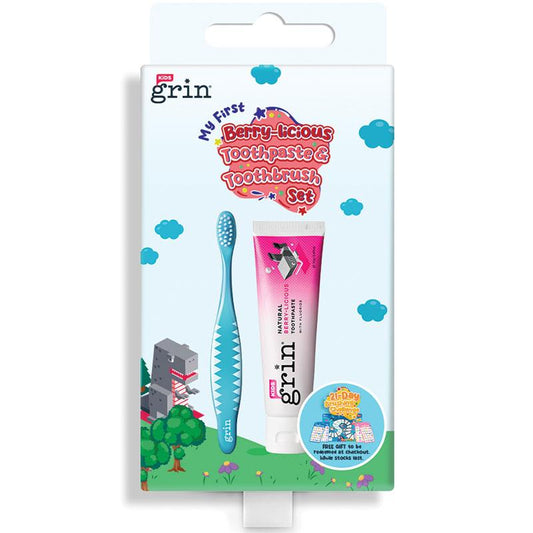 Grin My First Berry-licious Toothpaste & Toothbrush Set - Auzzistore