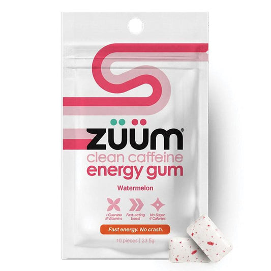 Zuum Energy Chewing Gum - Watermelon Flavor, 10 Pieces - Auzzistore