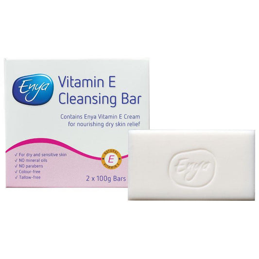 Enya Vitamin E Cleansing Bar 2-Pack for Nourished, Soft Skin