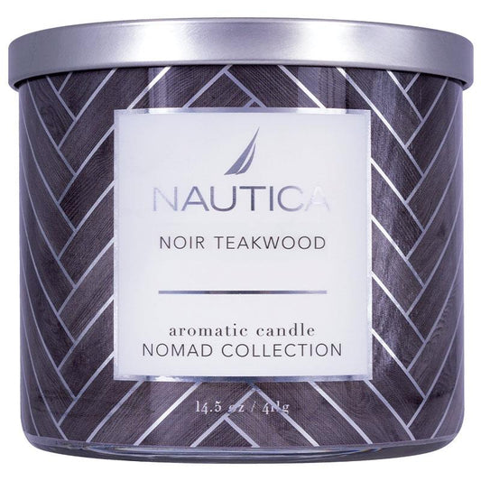 Nautica Home Noir Mahogany Teakwood Candle 411g - Rich and Warm Ambiance