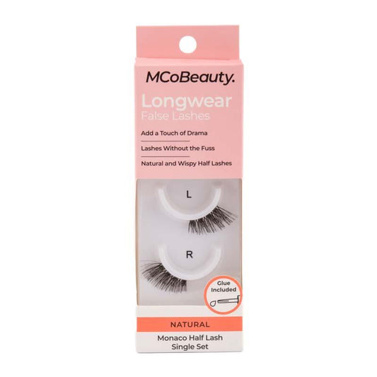 MCoBeauty Longwear False Lashes - Natural Monaco Half Lash Set