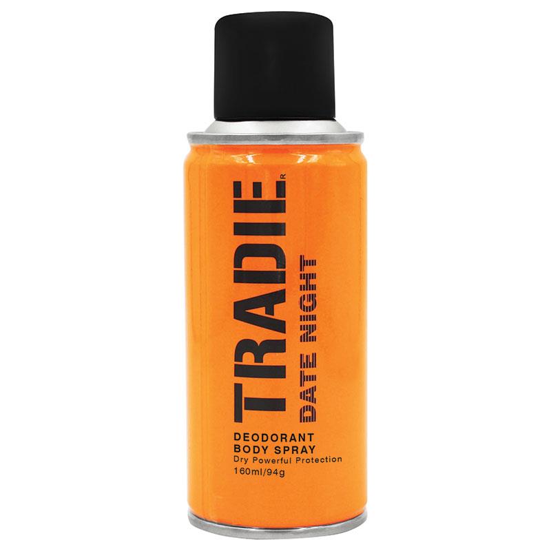 Tradie Date Night Men's Deodorant Body Spray 160ml – Odor Protection