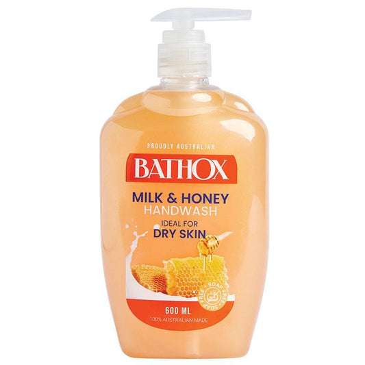 Bathox Hand Wash Milk & Honey 600ml - Moisturizing & Gentle Cleanser-Auzzi Store