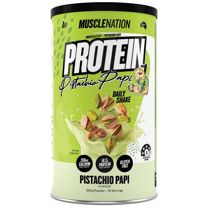 Muscle Nation Daily Shake - Pistachio Papi 300g | Natural Protein Booster