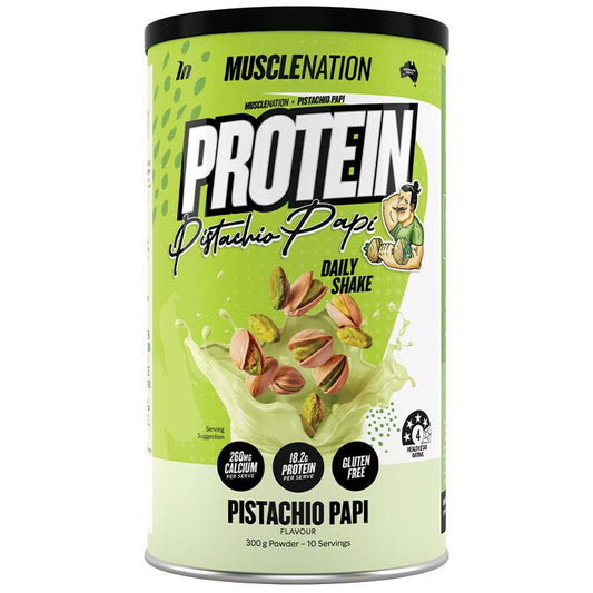 Muscle Nation Daily Shake - Pistachio Papi 300g | Natural Protein Booster