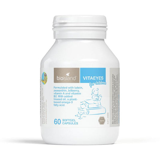 Bio Island VitaEyes Children’s Eye Health Supplement 60 Capsules with Lutein