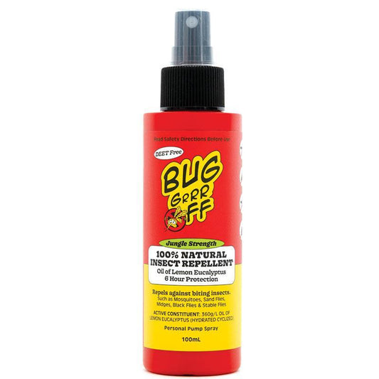 BUG-grrr OFF Jungle Strength Natural Insect Repellent Spray 100ml - DEET Free & Vegan - Auzzi Store
