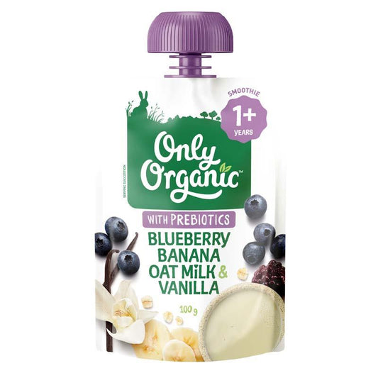 Only Organic Blueberry Banana & Vanilla Oat Milk 100g - Creamy & Nutritious-Auzzi Store