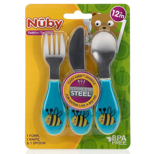 Nuby Stainless Steel Cutlery Set - Durable and Safe for Kids - Auzzi Store