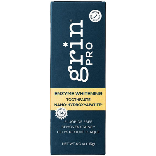 Grin Toothpaste Pro Enzyme Whitening + Nano-Hydroxyapatite Fluoride Free - 113g for Natural Whitening