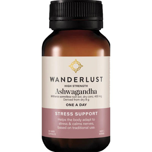 Wanderlust Ashwagandha 400mg High Strength – 90 Vegan Capsules