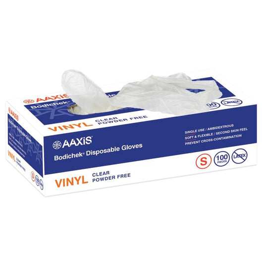 Bodichek Powder-Free Vinyl Disposable Gloves - Small (100 Pack)