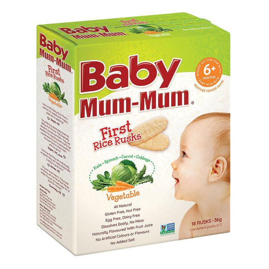 Baby Mum-Mum Rice Rusks - Vegetable Flavour - 36g-Auzzi Store
