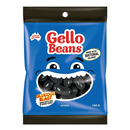 Gello Beans Licorice 150g - Classic Flavor for Connoisseurs