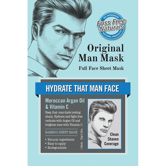 Fuss Free Naturals Man Mask - Vitamin C Full Face Sheet Mask