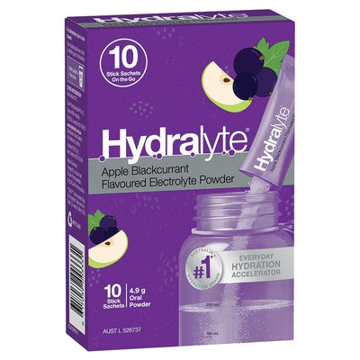 Hydralyte Powder Apple Blackcurrant 5g X 10 - Rehydration Solution