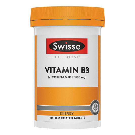 Swisse Ultiboost Vitamin B3 120 Tablets - Enhanced Skin & Energy Formula-Auzzi Store