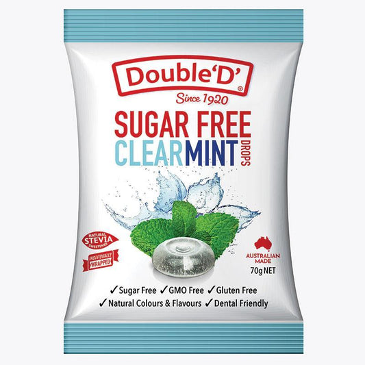 Double D Sugar-Free Clear Mints 70g - Refreshing Mint Flavor-Auzzi Store