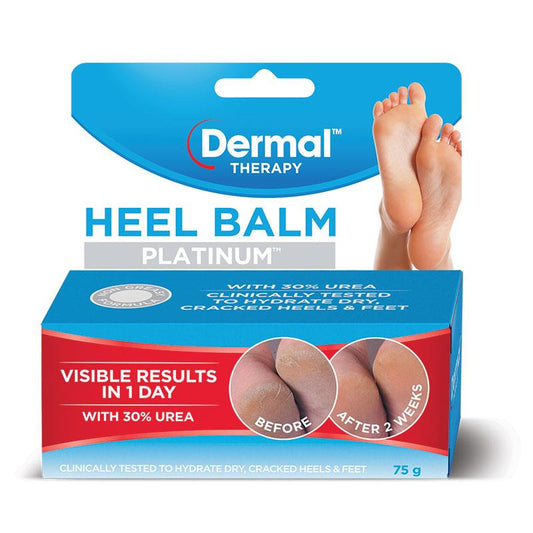 Dermal Therapy Platinum Heel Balm 75g – 30% Urea for Cracked Feet