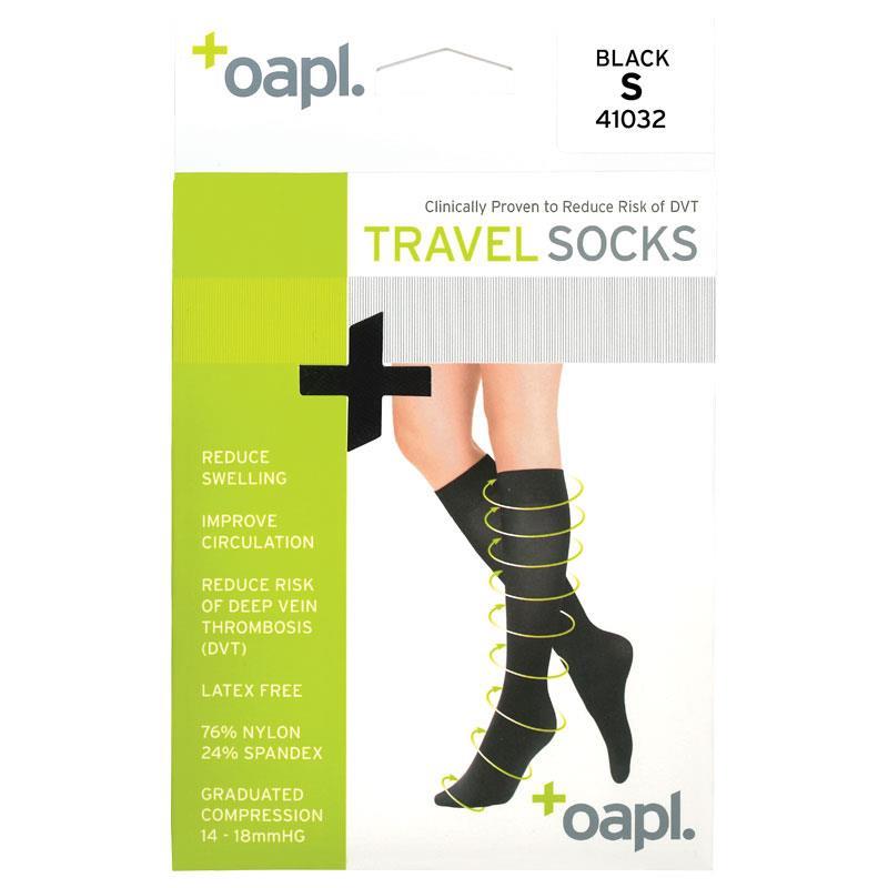 Oapl 41032 Travel Socks Black Small - DVT Prevention-Auzzi Store