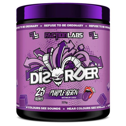 Faction Labs Disorder Purple Reign Watermelon 225g - Ultimate Natural Energy Booster