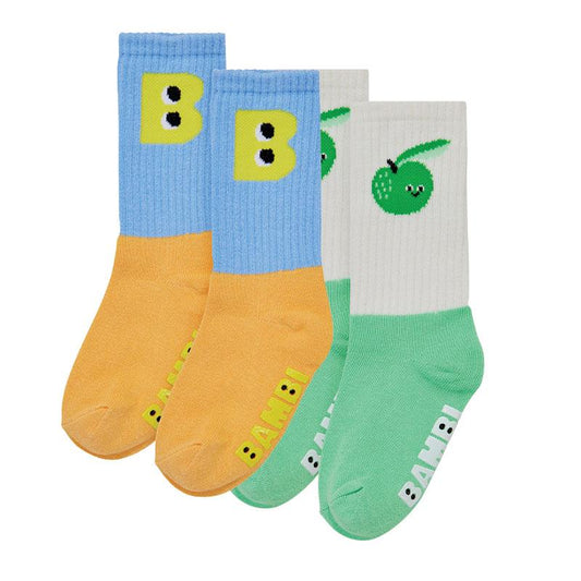 Bambi Mini Co. Superstar Socks - Unisex Apple Design (3-12 Months)