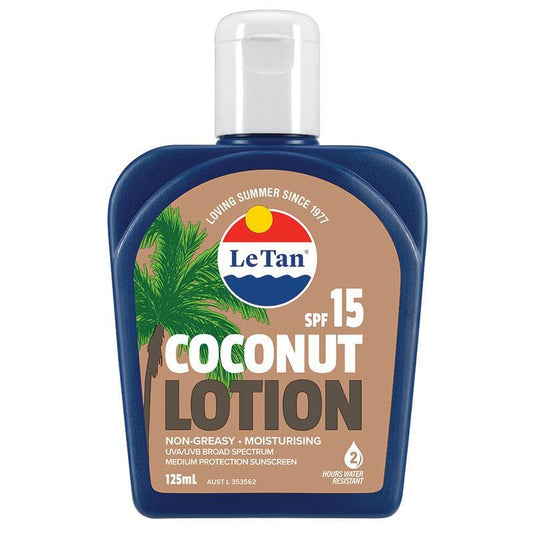 Le Tan SPF 15+ Coconut Sunscreen Lotion 125ml - Tropical Sun Protection-Auzzi Store