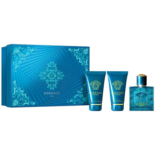 Versace Eros Set - Eau De Toilette 50ml + Shower Gel 50ml + After Shave Balm 50ml-Auzzi Store