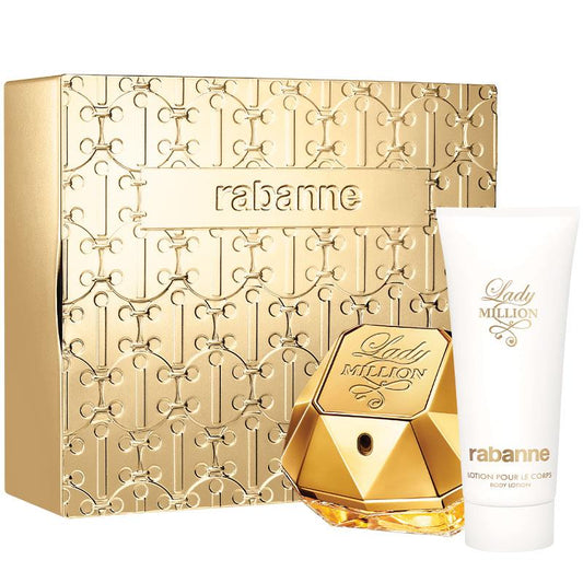 Paco Rabanne Rabanne Lady Million Eau de Parfum 80ml & Body Lotion 2 Piece Set - Auzzistore
