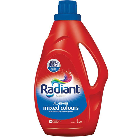 Radiant Laundry Detergent Liquid Mixed Colour Wash 1 Litre - Powerful Cleaning for Your Clothes