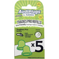 Audiplugs Tradies Pro Refills - 5 Pairs for Ultimate Ear Protection