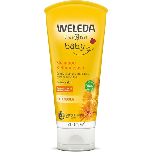 Weleda Calendula Shampoo & Body Wash 200mL - Gentle Care for Your Baby