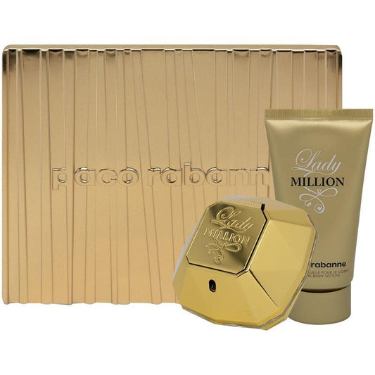 Paco Rabanne Rabanne Lady Million Eau de Parfum 50ml & Body Lotion 2 Piece Set - Auzzistore