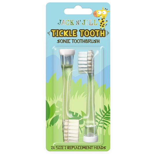 Jack N Jill Tickle Tooth Replacement Heads 2 Pack - Gentle Care for Little Teeth