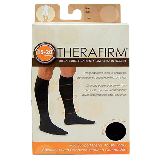 Therafirm Men's Trouser Socks - Black - Medium-Auzzi Store