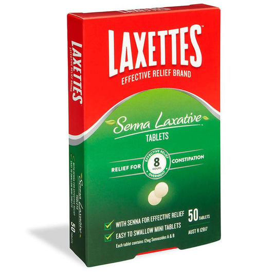 Laxettes with Senna 12mg 50 Tablets - Natural Constipation Relief-Auzzi Store