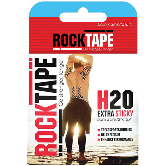 Rocktape H20 Blue Kinesiology Tape 5cm x 5m - Extra Sticky for Water Sports