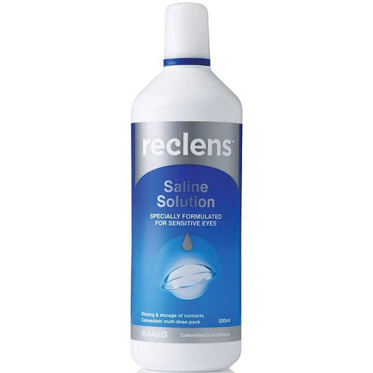Reclens Normal Saline - 500mL Contact Lens Care Solution-Auzzi Store