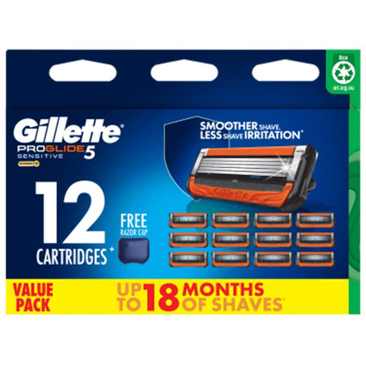 Gillette Proglide Power Blades 12pk - Ultimate Shaving Performance-Auzzi Store