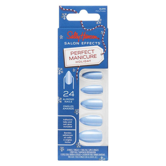 Sally Hansen Salon Effects Perfect Manicure 24 Press On Nails Once Upon A Holiday Collection Flirty Frostie
